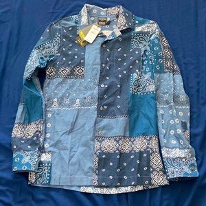 Todd Snyder x Albiate Camp Collar Bandana Print Shirt XS NWT